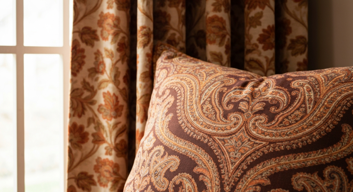 Audiniai namų tekstilei — užuolaidoms ir pagalvėms